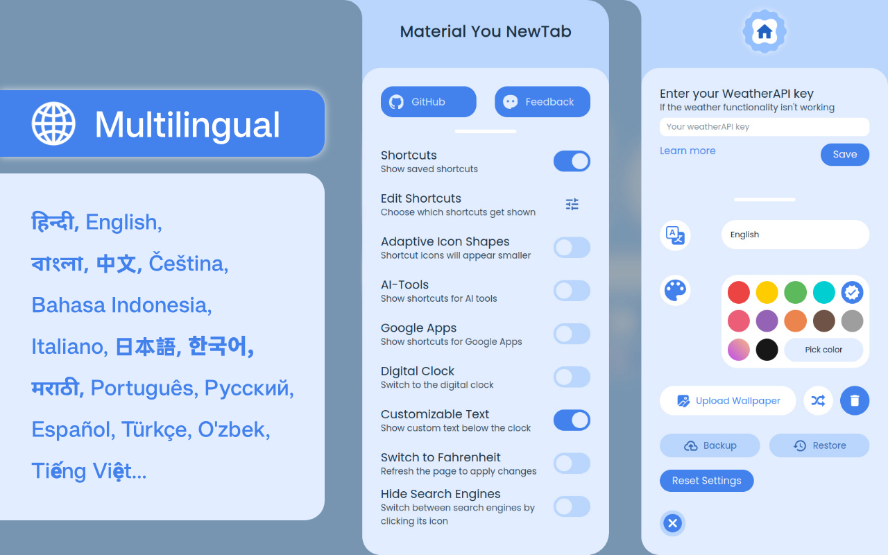MYNT: Material You New Tab chrome谷歌浏览器插件_扩展第4张截图