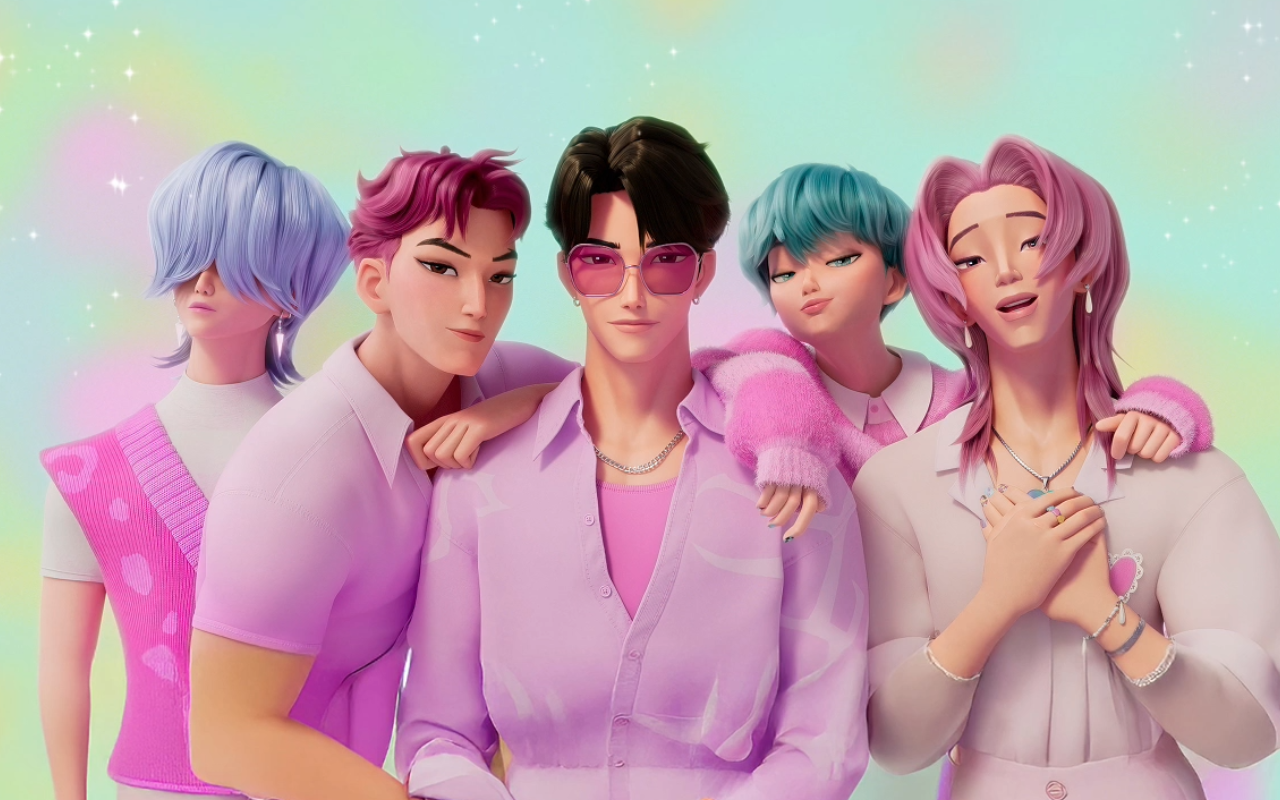 Saja Boys with KPop Demon Hunters Live Wallpaper chrome谷歌浏览器插件_扩展第2张截图