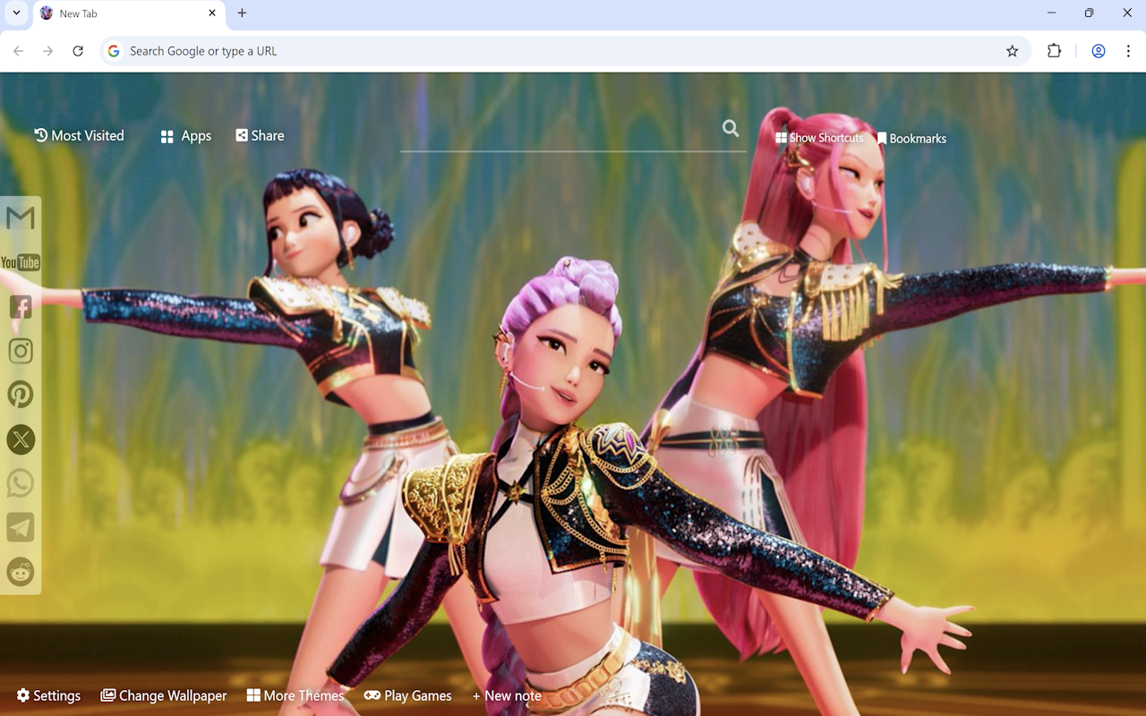 KPop Demon Hunters Wallpaper chrome谷歌浏览器插件_扩展第1张截图