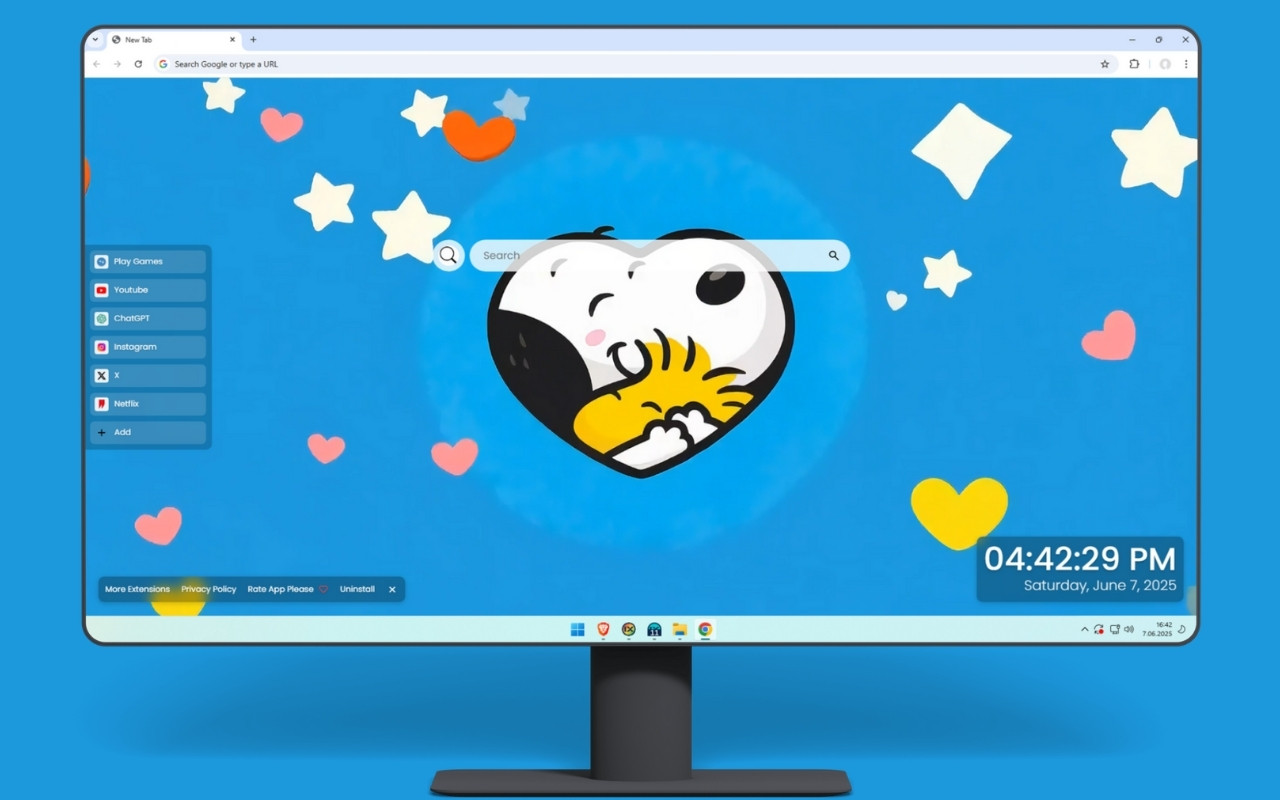Snoopy Woodstock Live Wallpaper chrome谷歌浏览器插件_扩展第3张截图
