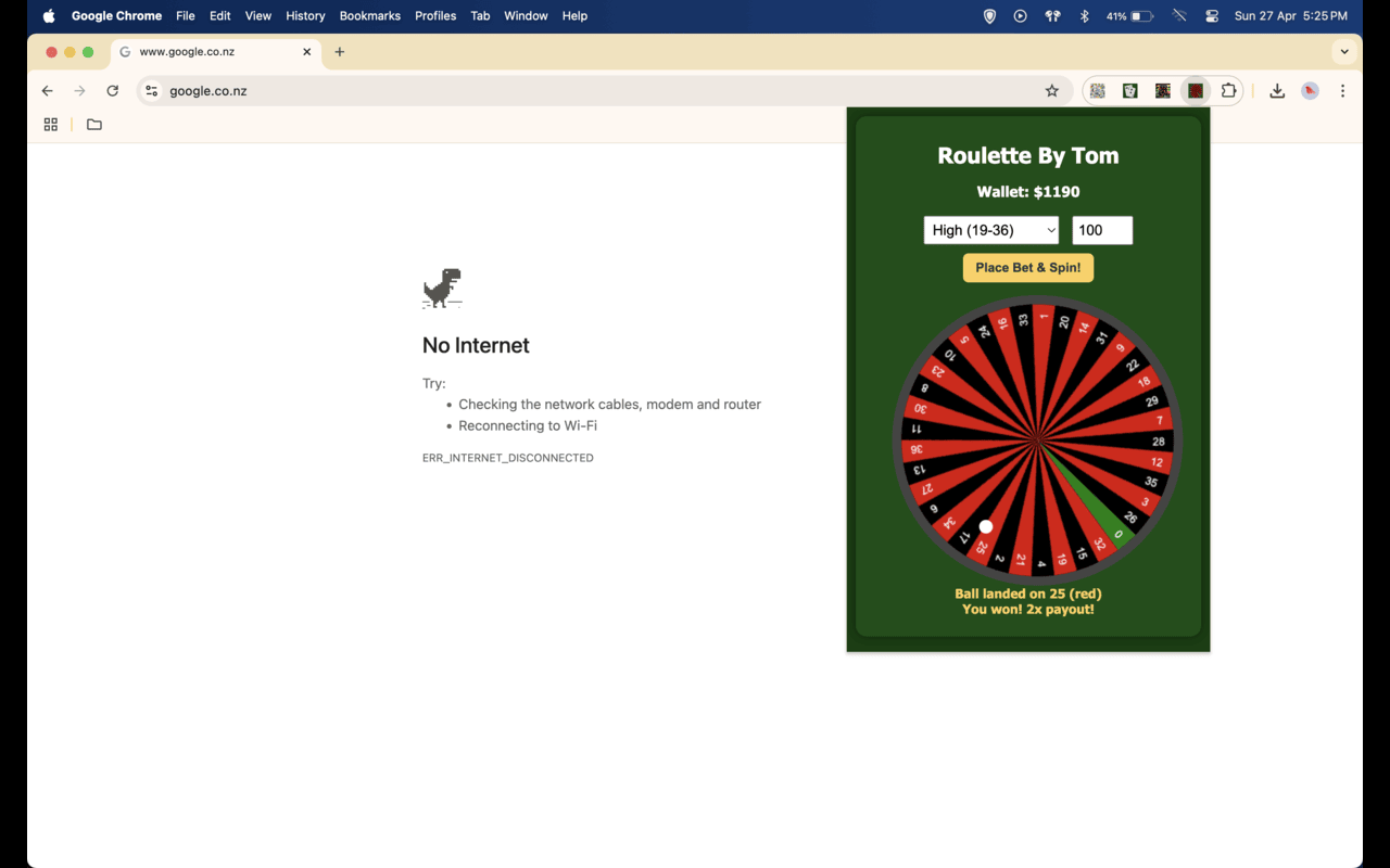 Roulette By Tom chrome谷歌浏览器插件_扩展第2张截图