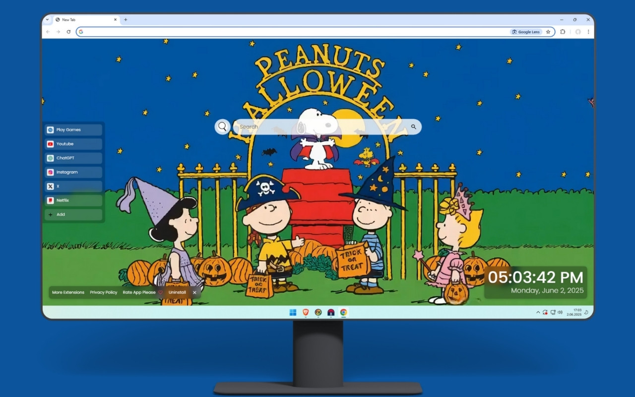 Peanuts Live Wallpaper chrome谷歌浏览器插件_扩展第2张截图
