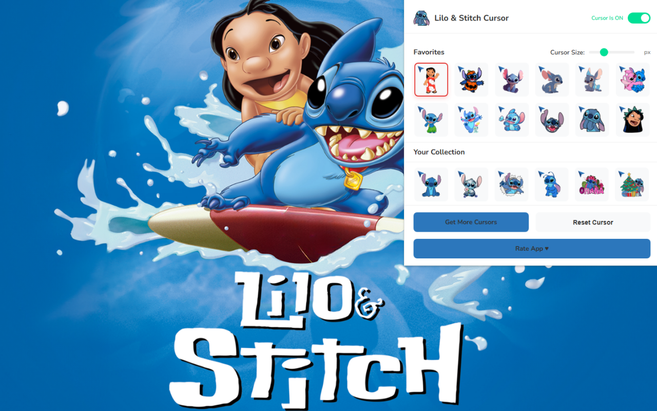 Lilo & Stitch Cursor ★ Custom Cursor for Chrome™ chrome谷歌浏览器插件_扩展第3张截图