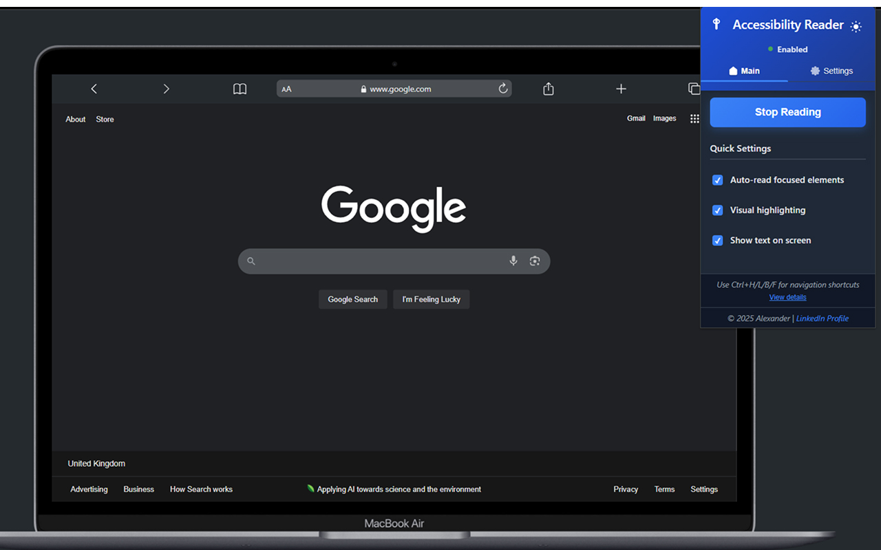 Accessibility Screen Reader chrome谷歌浏览器插件_扩展第1张截图