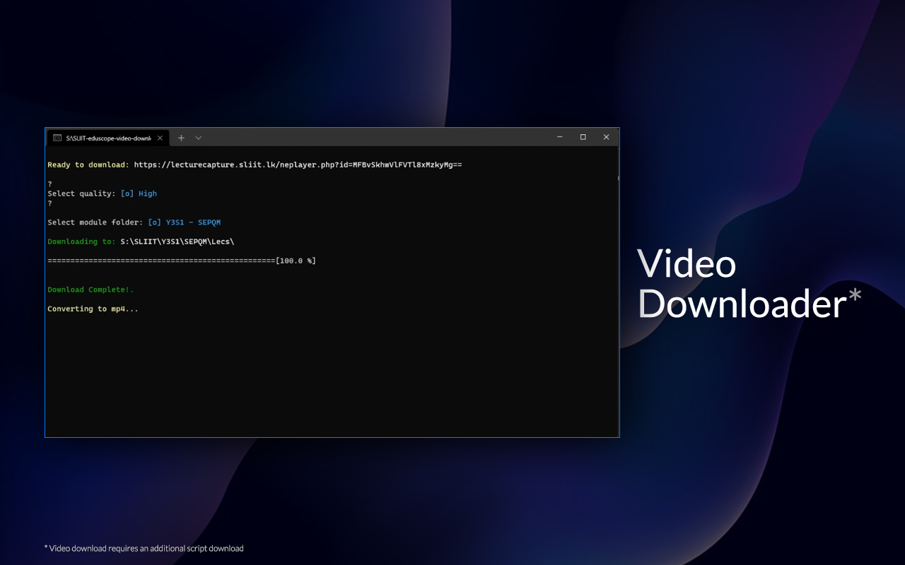 SLIIT Eduscope Mods chrome谷歌浏览器插件_扩展第2张截图