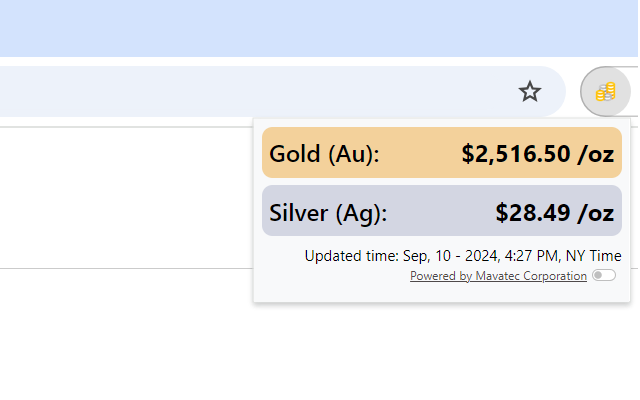 Gold and Silver Prices chrome谷歌浏览器插件_扩展第1张截图