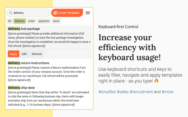 Templify – write messages in 1 click! 🚀 chrome谷歌浏览器插件_扩展第3张截图