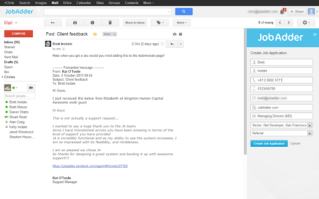 JobAdder for Gmail™ chrome谷歌浏览器插件_扩展第2张截图