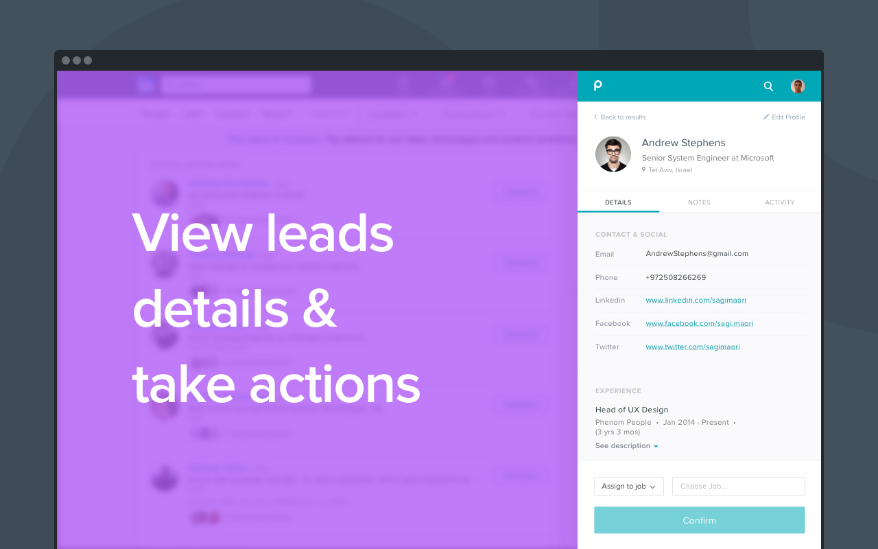 Phenom Real-time CRM chrome谷歌浏览器插件_扩展第2张截图