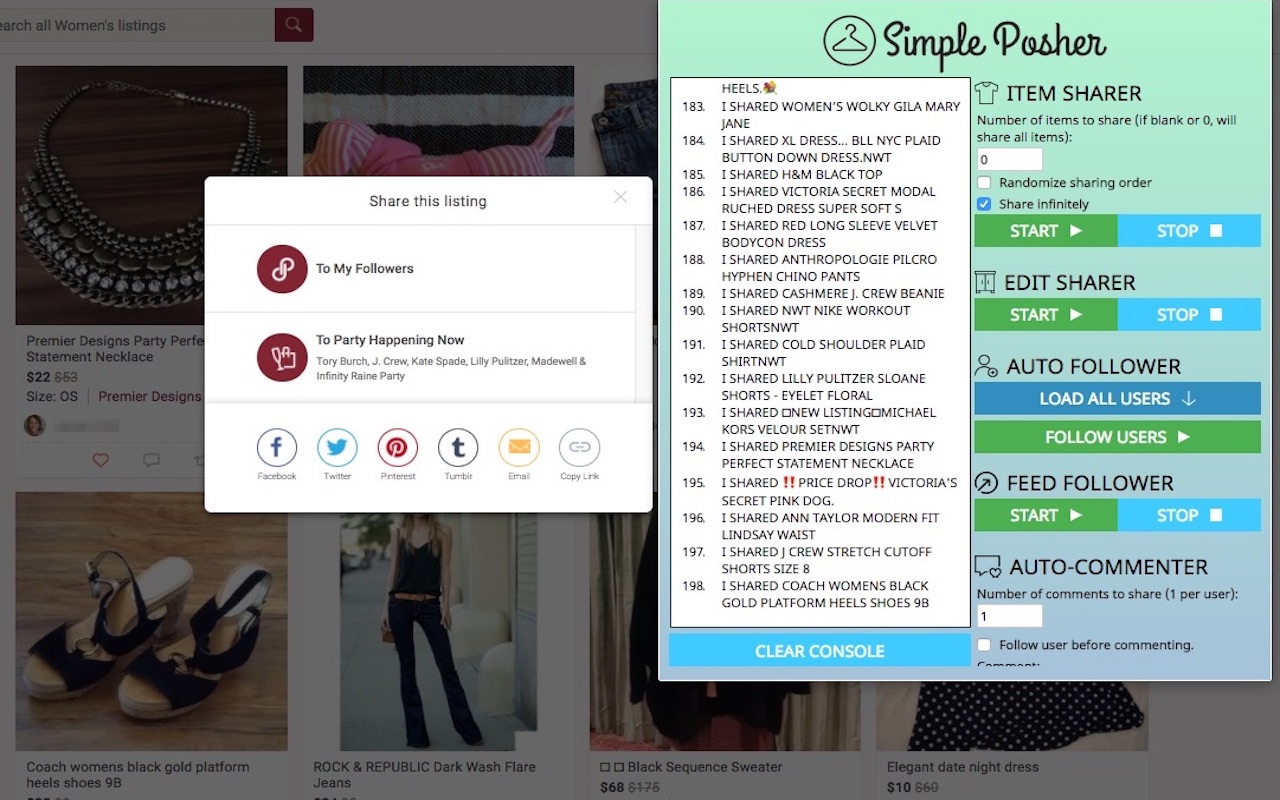 Simple Posher chrome谷歌浏览器插件_扩展第2张截图