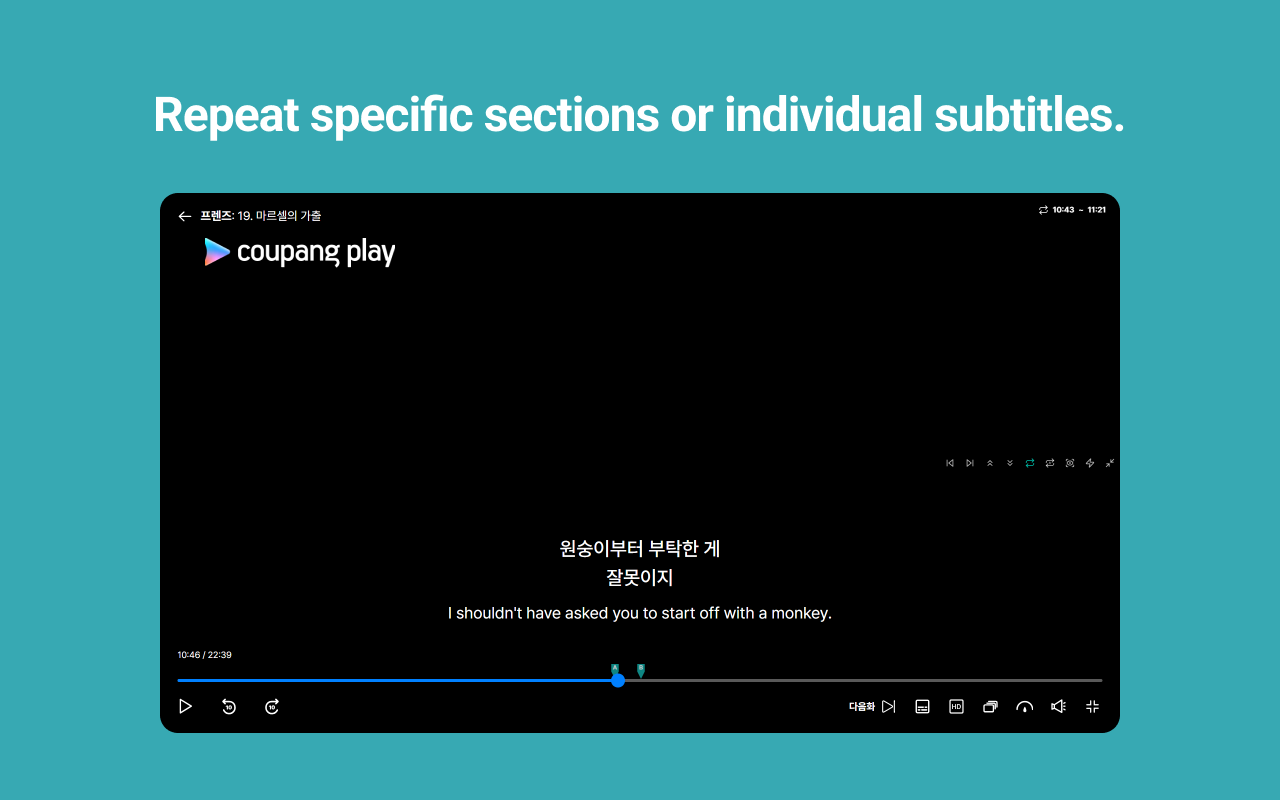 Play Plus - 쿠팡플레이 기능 확장 chrome谷歌浏览器插件_扩展第4张截图