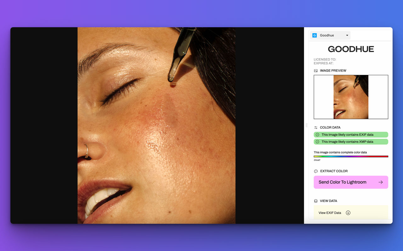 Goodhue - Read EXIF and XMP Information chrome谷歌浏览器插件_扩展第1张截图
