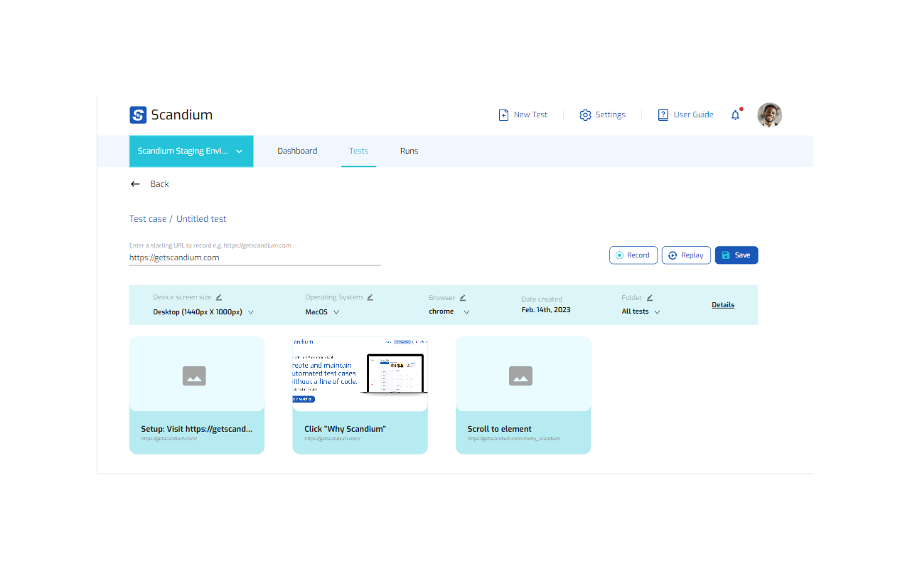 Scandium Test Scenario Recorder chrome谷歌浏览器插件_扩展第2张截图