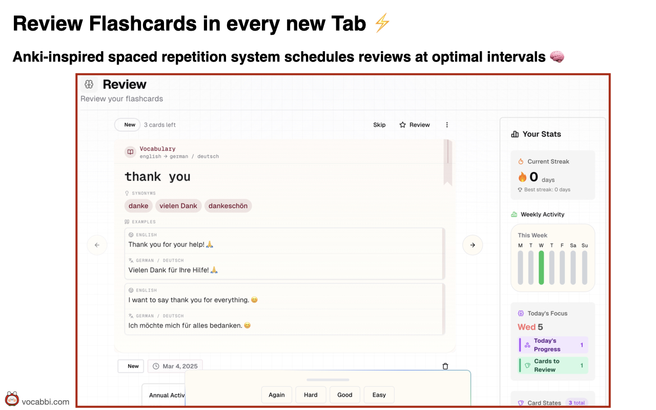 Vocabbi: Learn Languages 🗣️ | AI 🧠, Netflix 🎬 chrome谷歌浏览器插件_扩展第4张截图