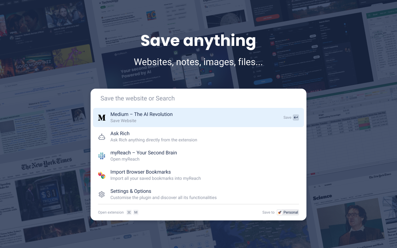 myReach Web Clipper chrome谷歌浏览器插件_扩展第1张截图