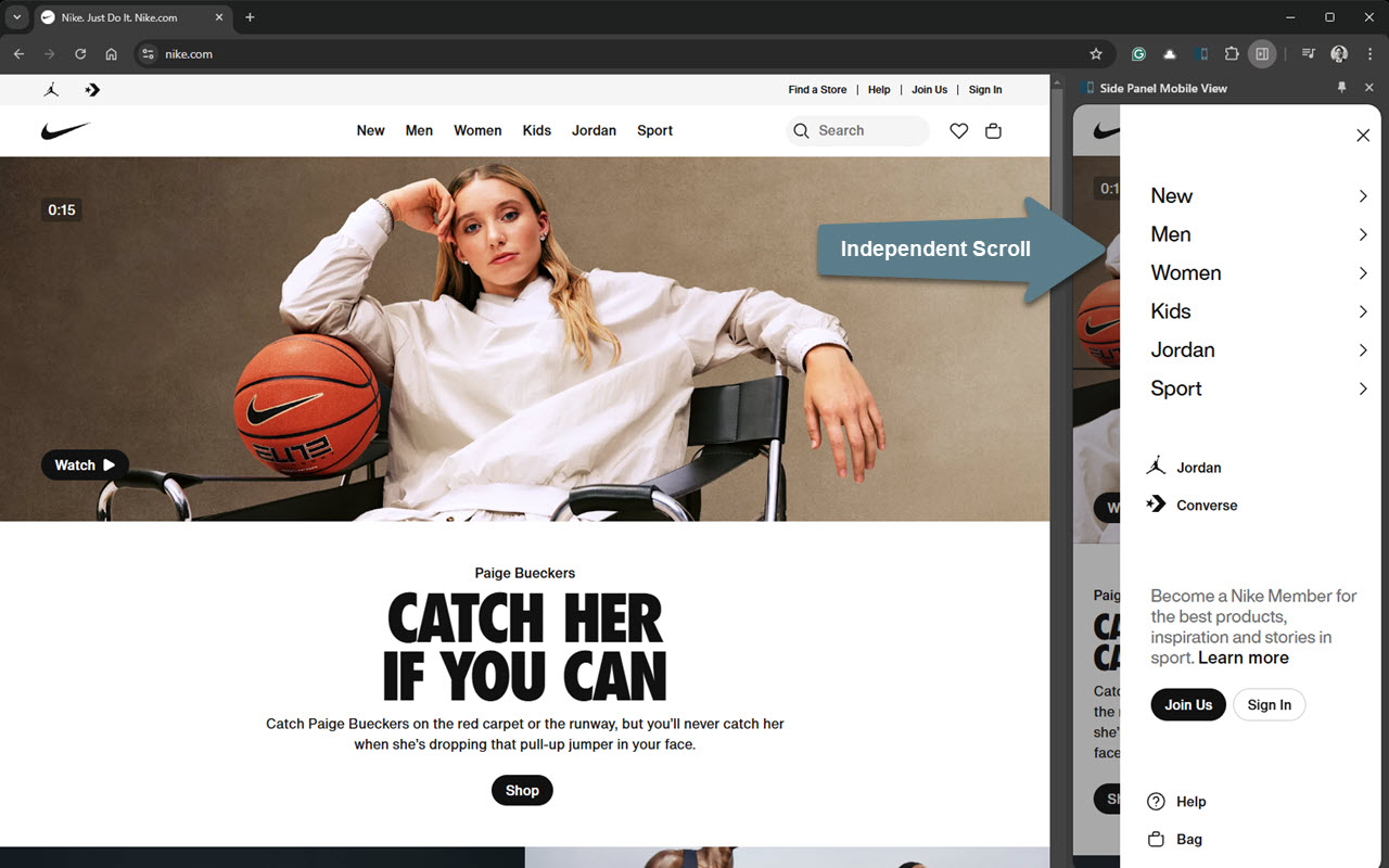 Instant Mobile Preview - Side Panel View chrome谷歌浏览器插件_扩展第2张截图