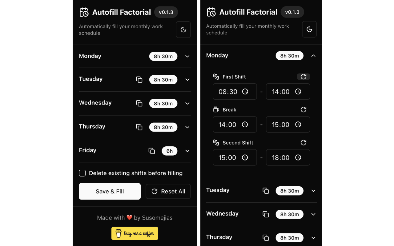 Autofill Factorial chrome谷歌浏览器插件_扩展第1张截图