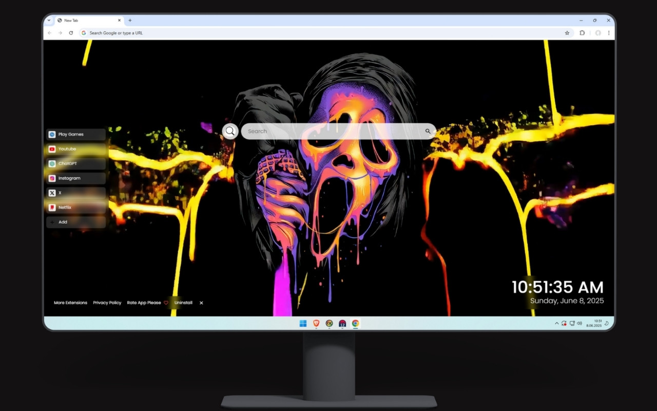 Ghostface Scream Live Wallpaper chrome谷歌浏览器插件_扩展第1张截图