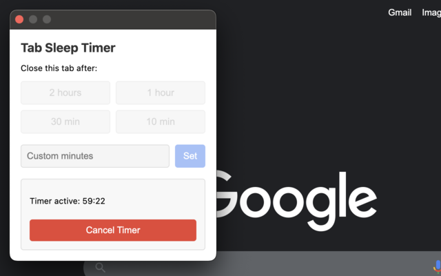 Tab Sleep Timer chrome谷歌浏览器插件_扩展第1张截图