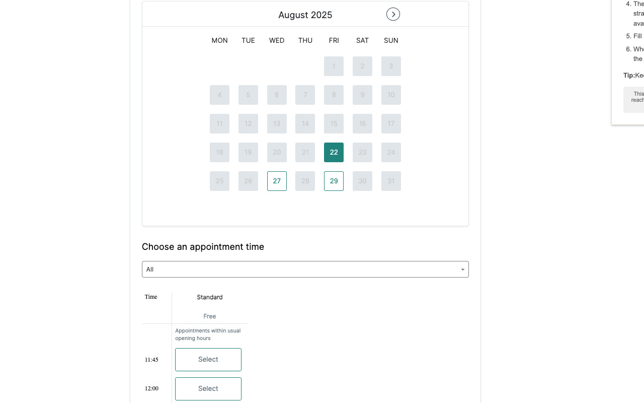 VFS Appointment Booker for Schengen Visa chrome谷歌浏览器插件_扩展第2张截图