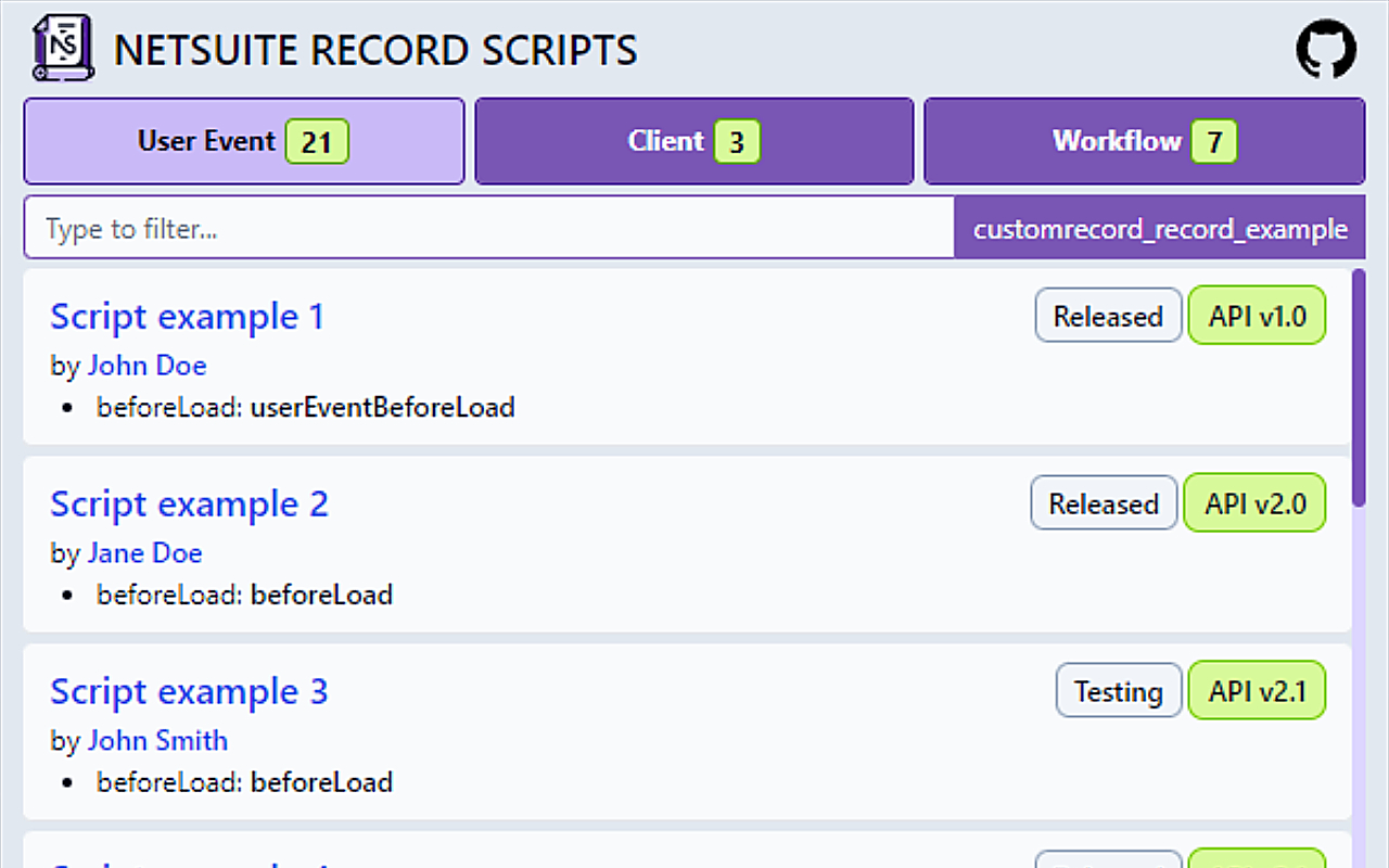 NetSuite Record Scripts chrome谷歌浏览器插件_扩展第1张截图