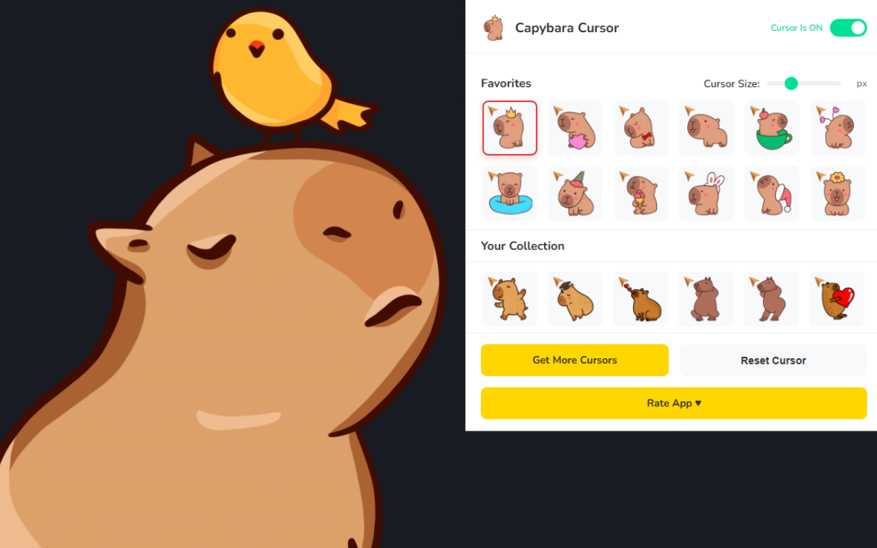 Capybara Cursor ★ Custom Cursor for Chrome™ chrome谷歌浏览器插件_扩展第1张截图