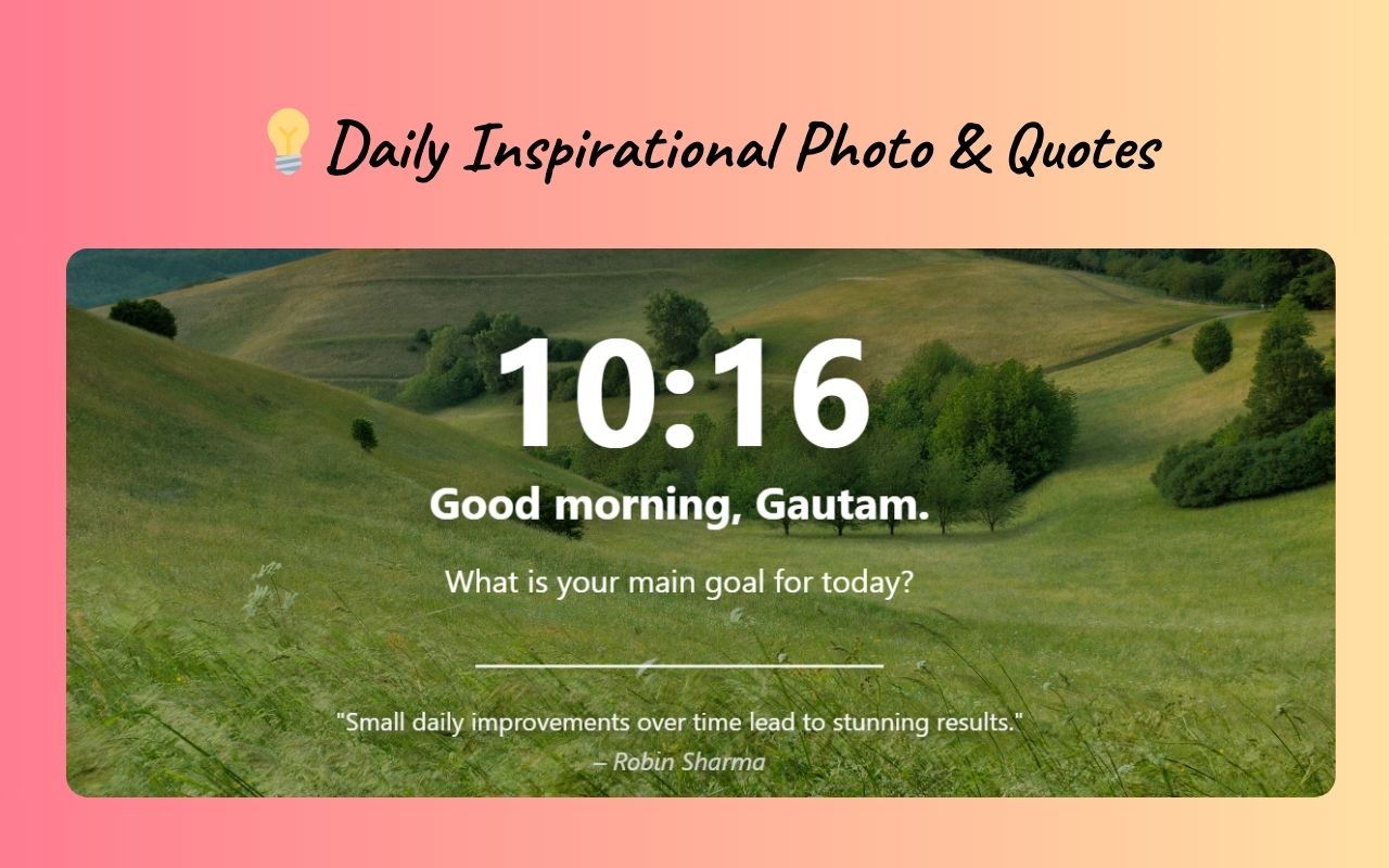 Focus: Stay Productive on Every New Tab chrome谷歌浏览器插件_扩展第1张截图