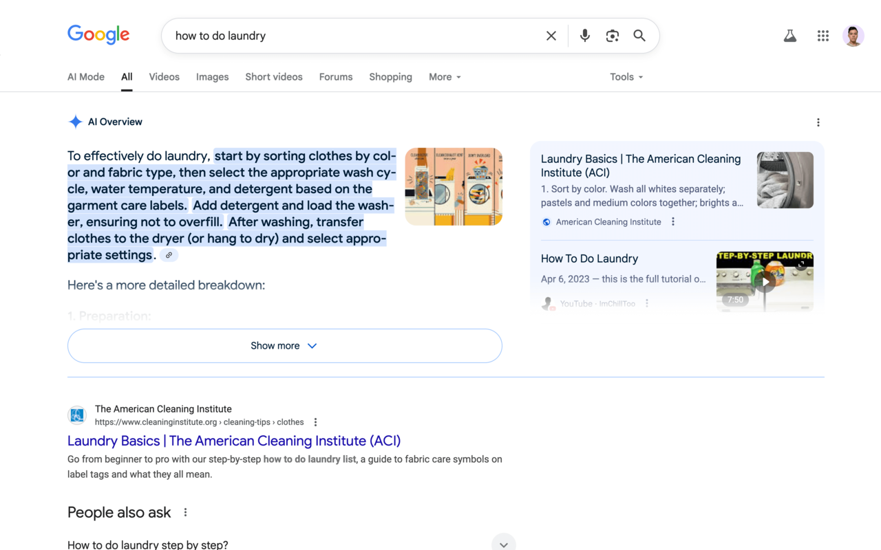 Hide Google AI Mode, Audio, and Overviews chrome谷歌浏览器插件_扩展第2张截图