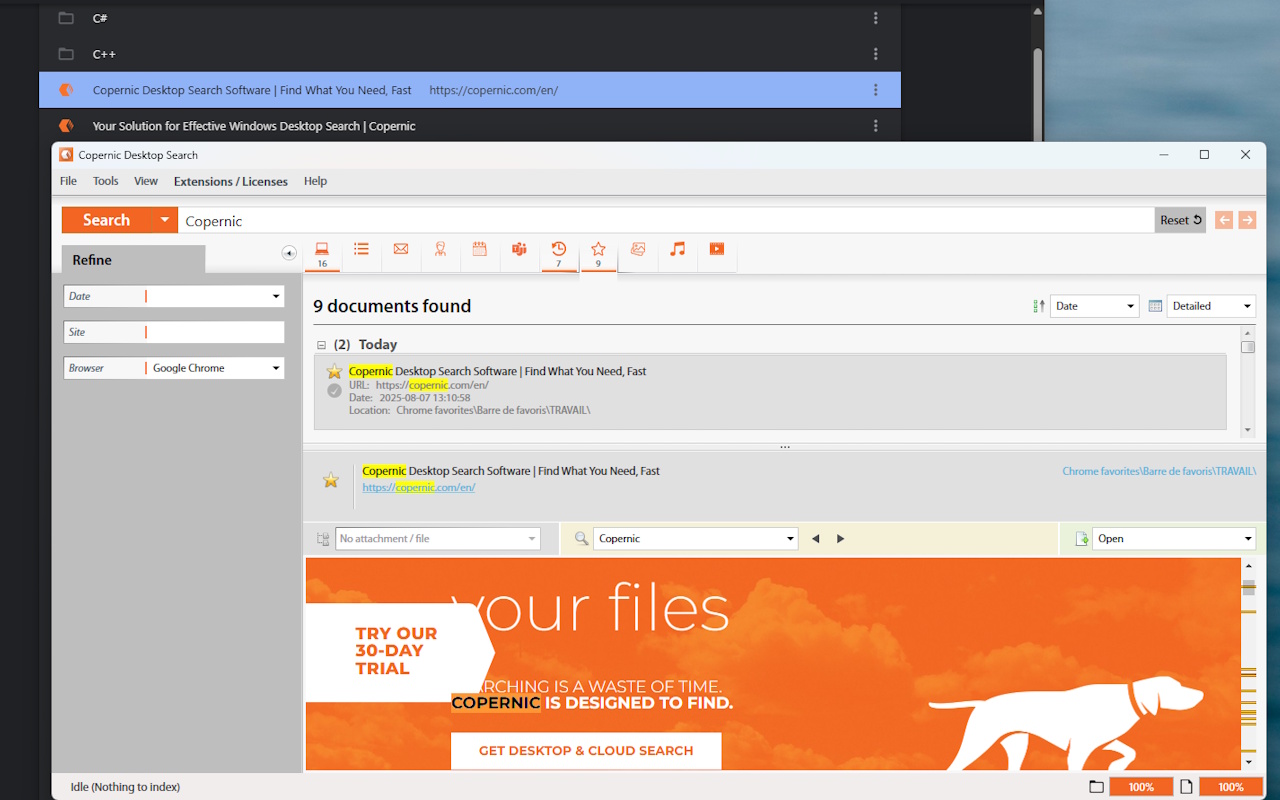 Copernic Desktop & Cloud Search Connector chrome谷歌浏览器插件_扩展第3张截图