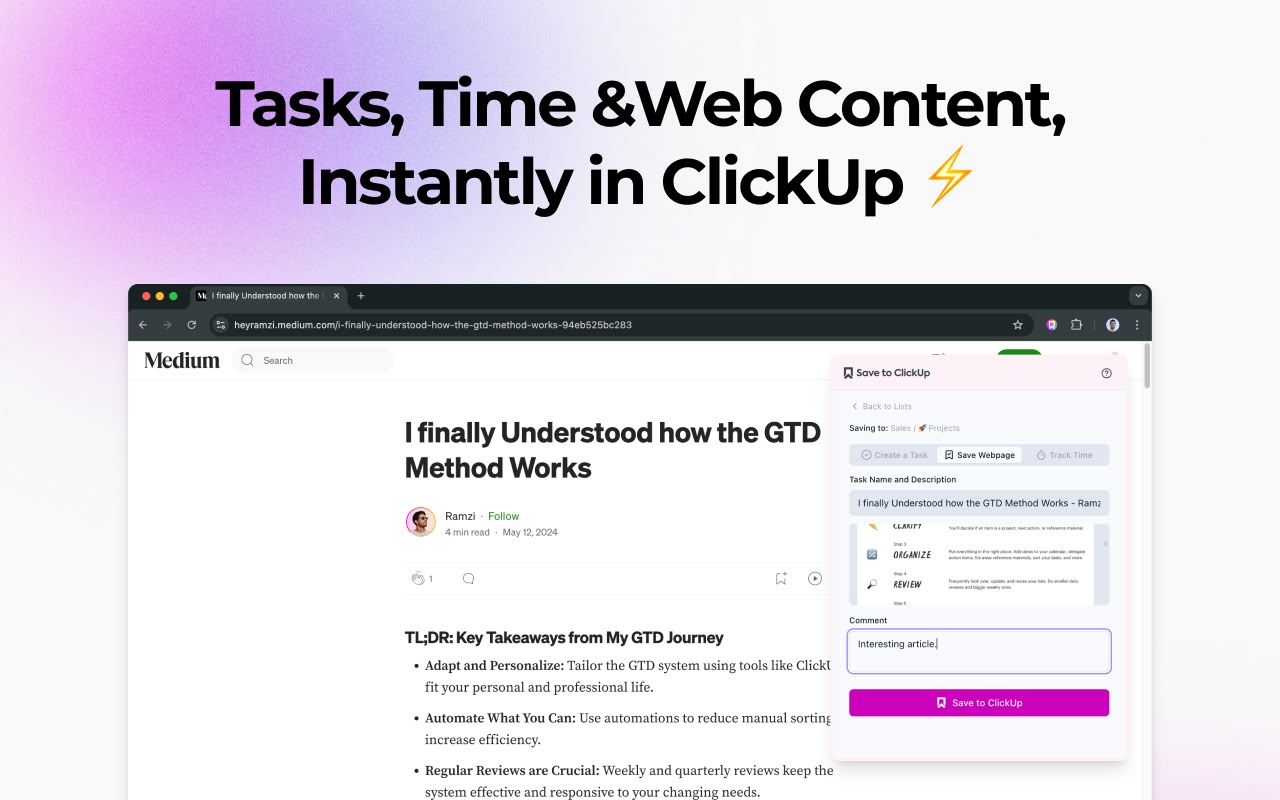 Save to ClickUp chrome谷歌浏览器插件_扩展第3张截图