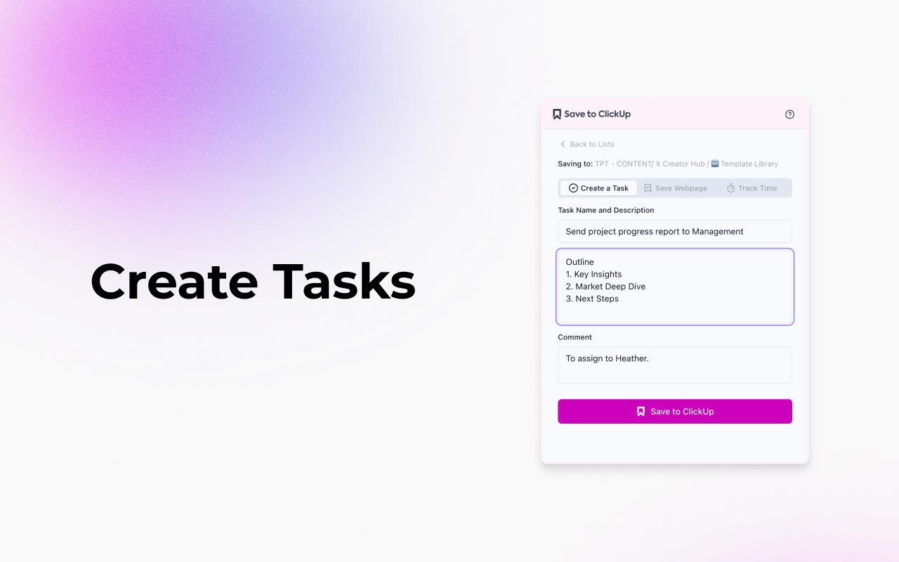 Save to ClickUp chrome谷歌浏览器插件_扩展第4张截图