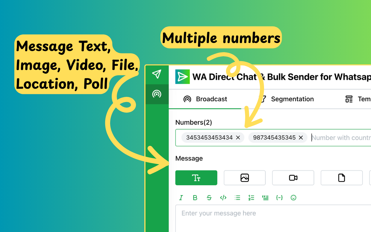 WA Direct Chat & Bulk Sender for Whatsapp™ chrome谷歌浏览器插件_扩展第6张截图