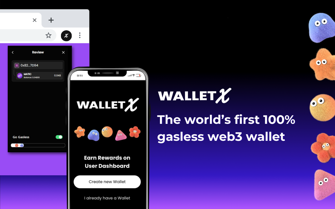 WalletX | A Gasless Smart Wallet chrome谷歌浏览器插件_扩展第4张截图