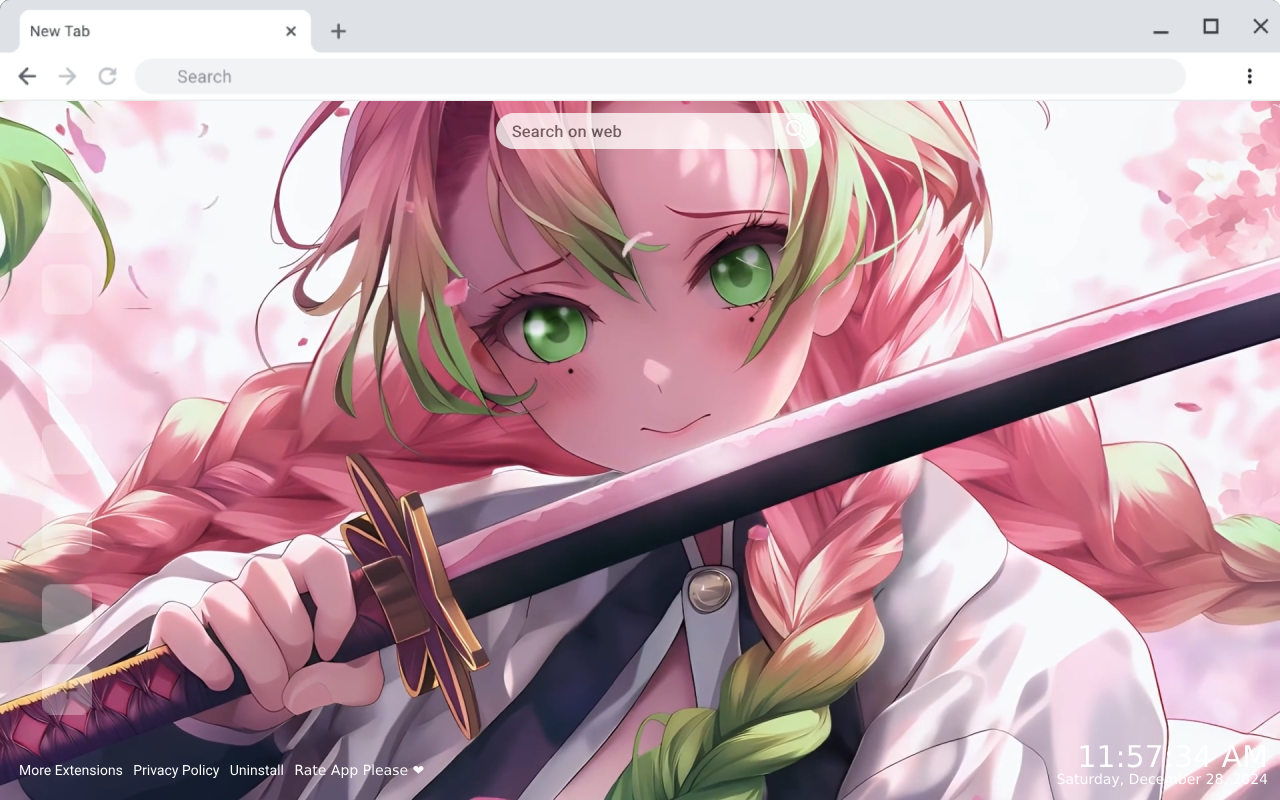Mitsuri Kanroji - Demon Slayer Live Wallpaper chrome谷歌浏览器插件_扩展第1张截图