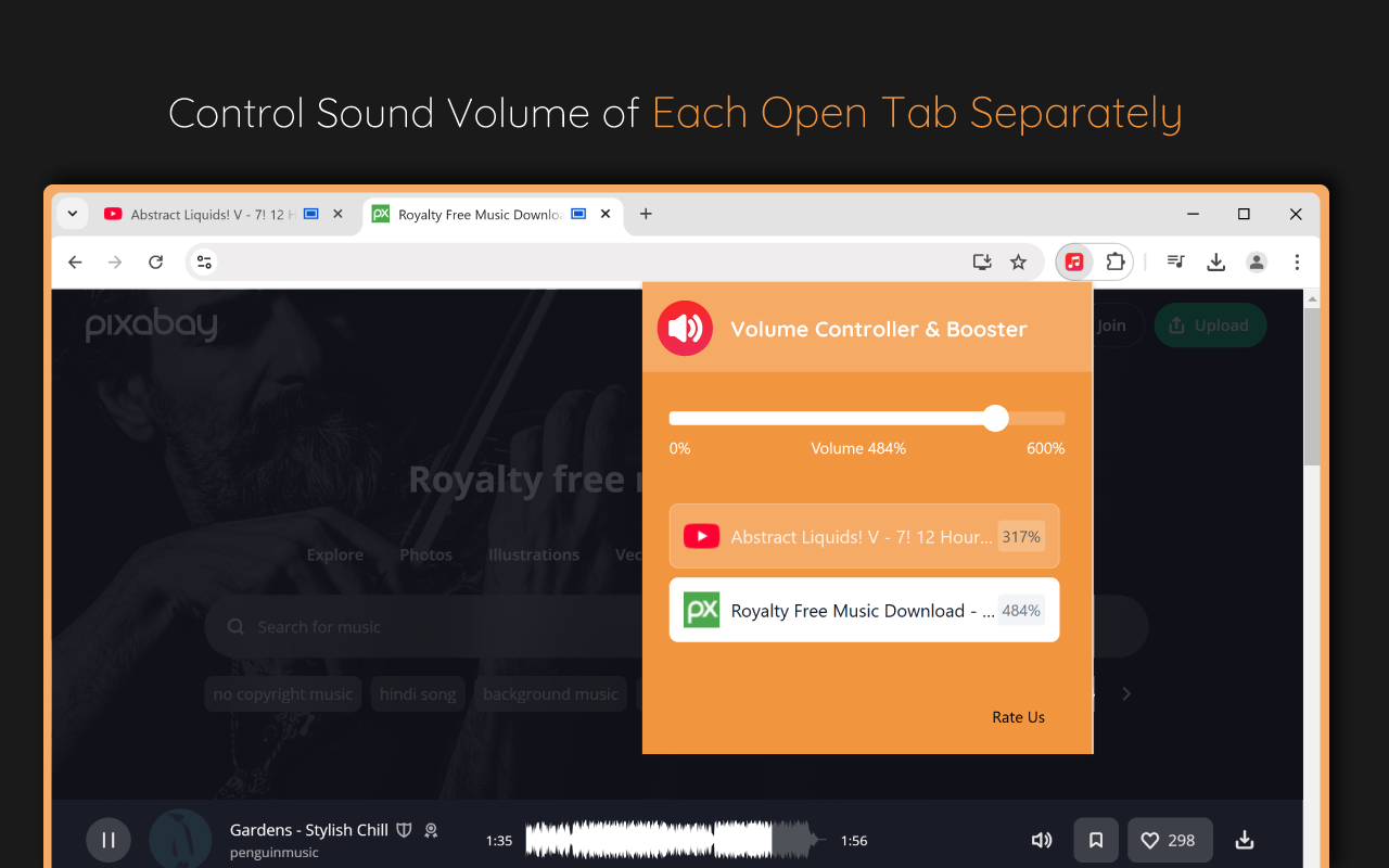 音量控制器和增强器 chrome谷歌浏览器插件_扩展第3张截图