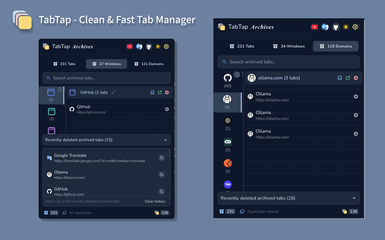 TabTap - Clean & Fast Tab Manager chrome谷歌浏览器插件_扩展第3张截图