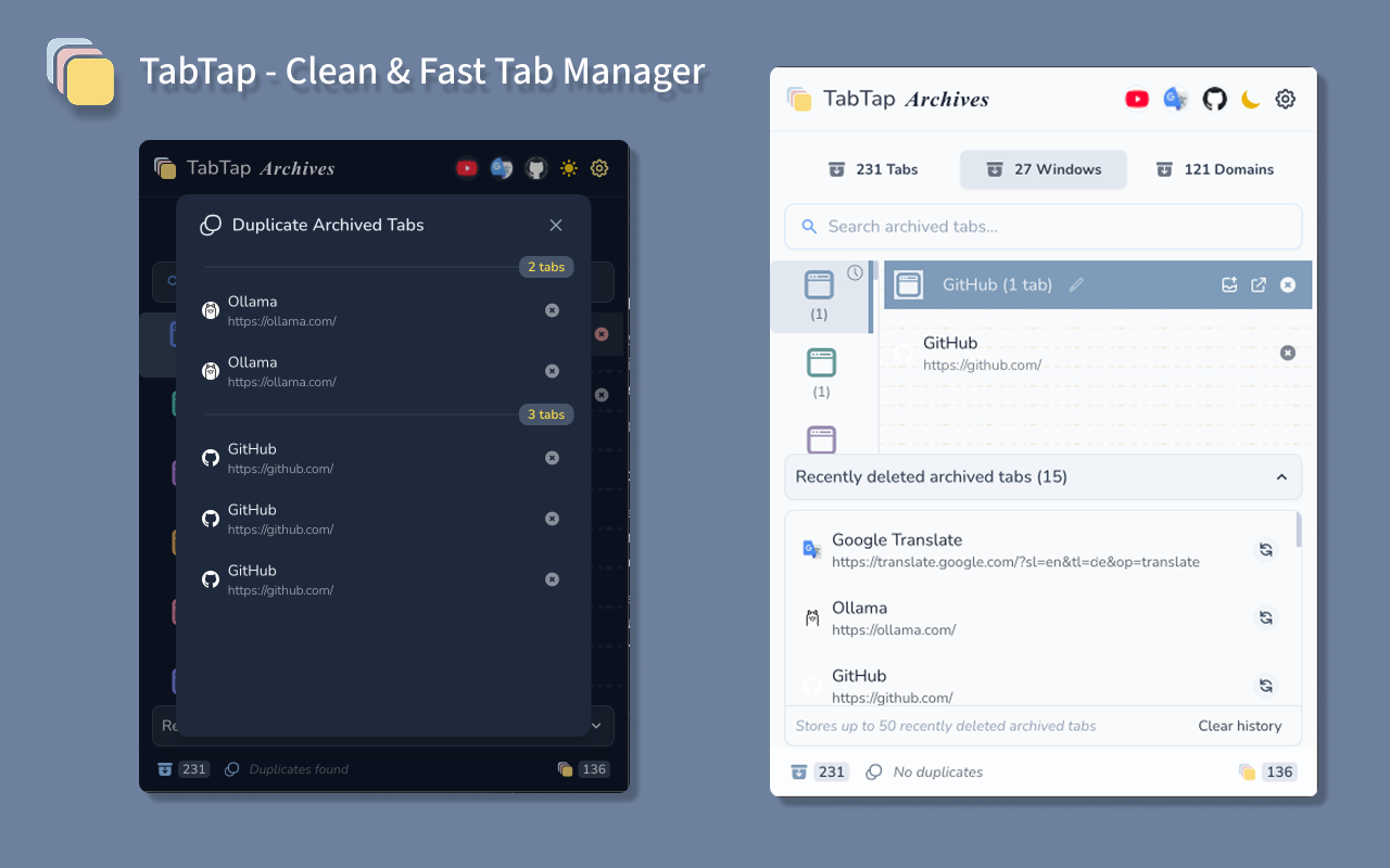 TabTap - Clean & Fast Tab Manager chrome谷歌浏览器插件_扩展第5张截图