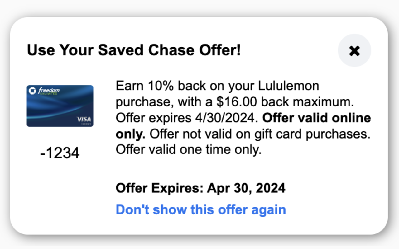 Offer.love - Bank Merchant Card Offer Collector chrome谷歌浏览器插件_扩展第4张截图