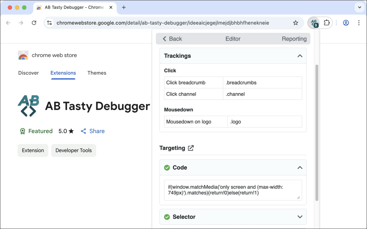 AB Tasty Debugger chrome谷歌浏览器插件_扩展第3张截图