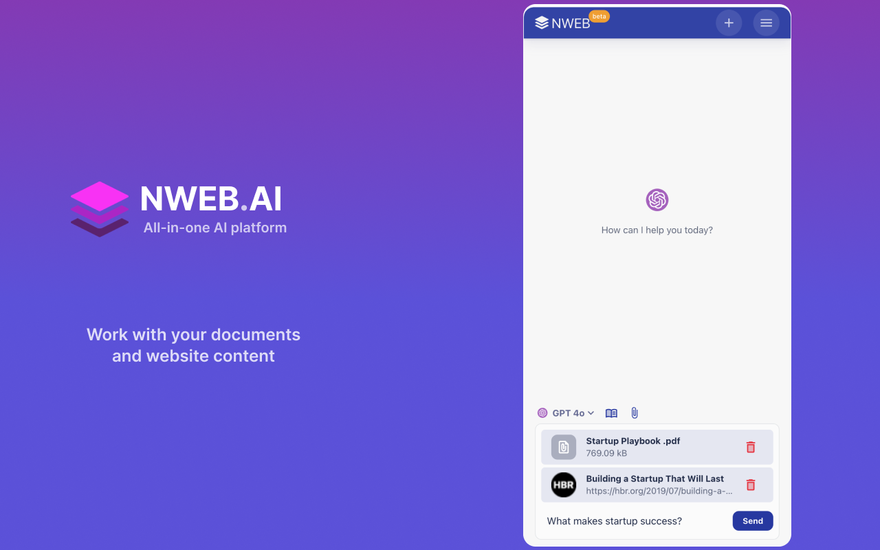 NWEB AI: ChatGPT, Gemini, Claude and Private AIs (always Free with BYO Key) chrome谷歌浏览器插件_扩展第3张截图