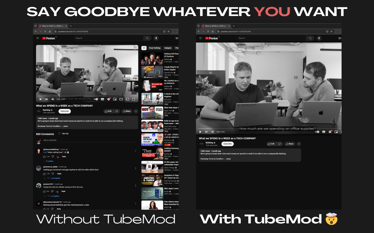 TubeMod chrome谷歌浏览器插件_扩展第2张截图