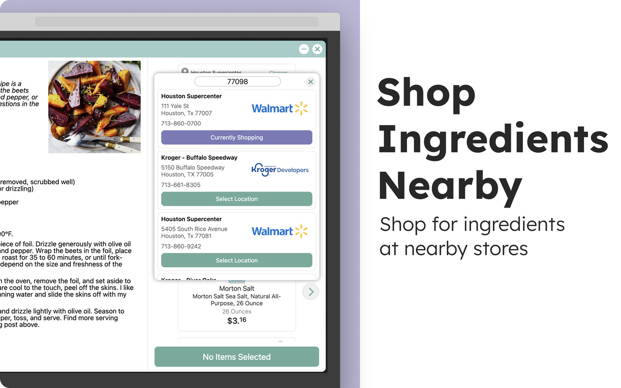 Recipe Filter & Grocery Finder | Ceres Cart chrome谷歌浏览器插件_扩展第2张截图