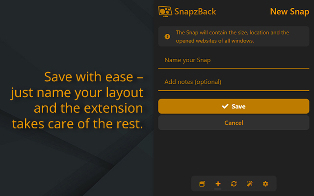 SnapzBack Layout Manager - Windows & Tabs chrome谷歌浏览器插件_扩展第4张截图