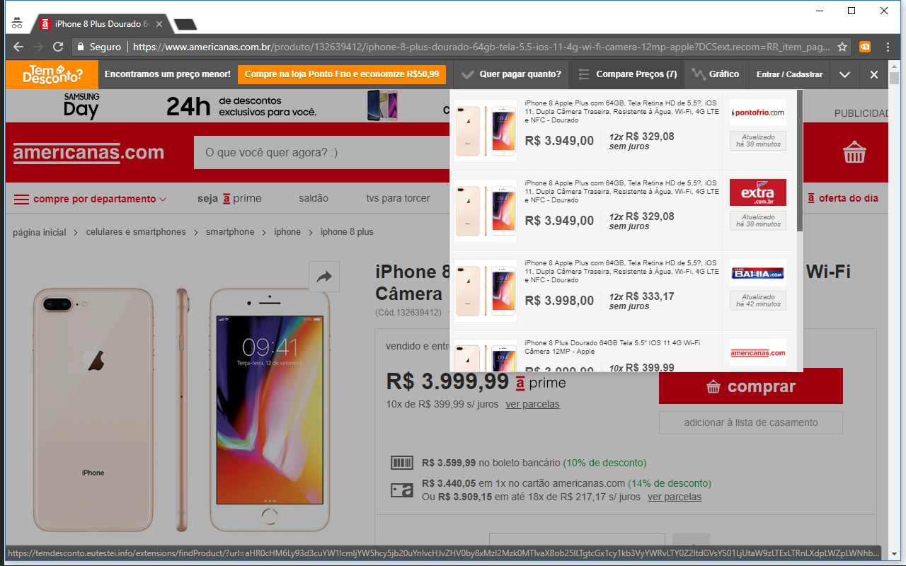 Tem Desconto? chrome谷歌浏览器插件_扩展第1张截图