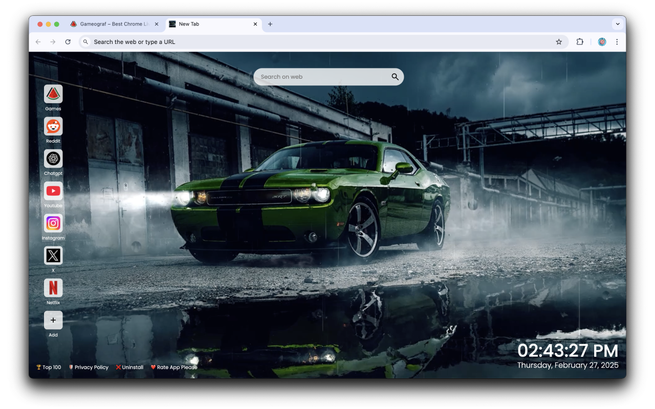 Dodge Challenger SRT Live Wallpaper chrome谷歌浏览器插件_扩展第4张截图