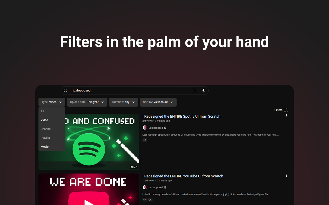 Youtube Redesign chrome谷歌浏览器插件_扩展第2张截图