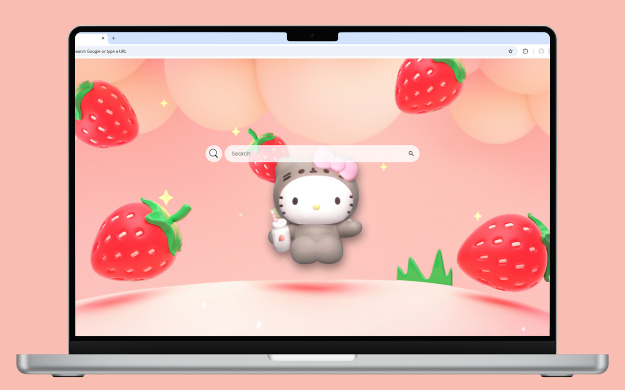Hello Kitty Strawberry Live Wallpaper chrome谷歌浏览器插件_扩展第3张截图