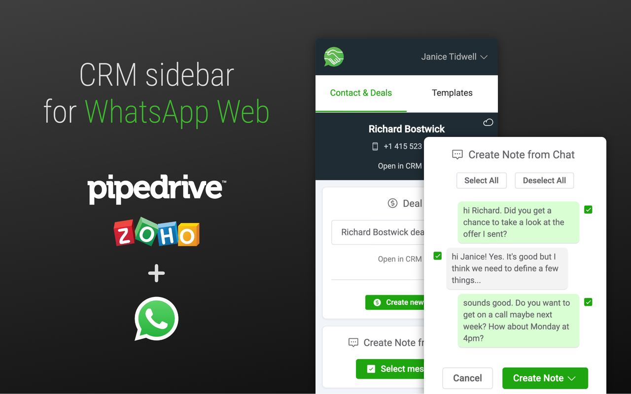 Pipechat for WhatsApp Web chrome谷歌浏览器插件_扩展第2张截图