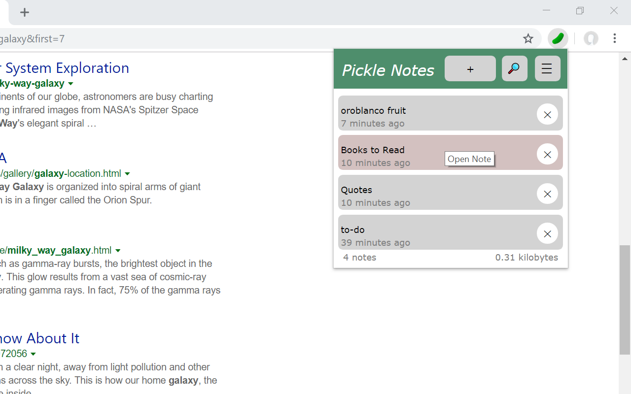 Pickle Notes chrome谷歌浏览器插件_扩展第5张截图