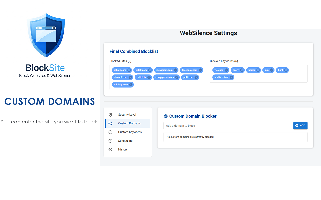 BlockSite Block Websites & WebSilence chrome谷歌浏览器插件_扩展第5张截图